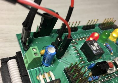RF receiver connected to the daughter board