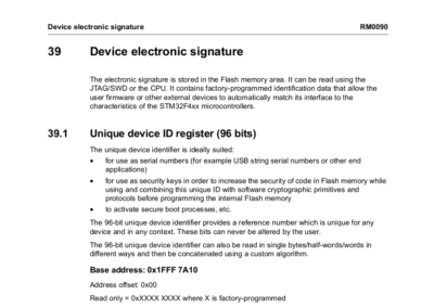 Device electronic signature