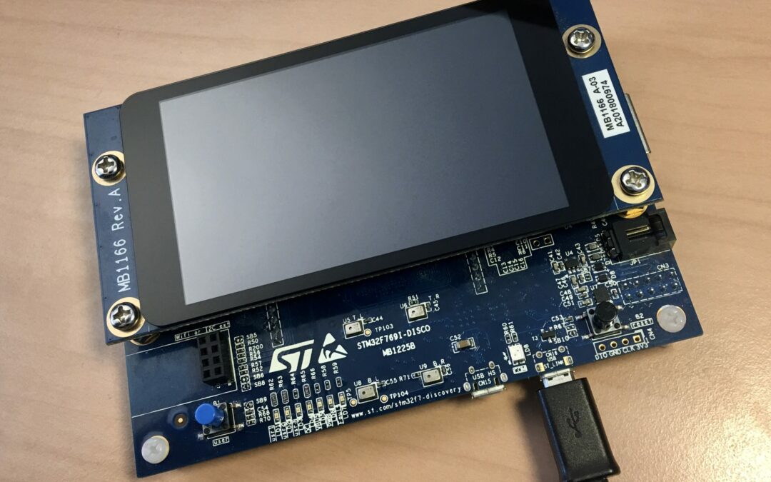 The 32F769IDISCOVERY / MB1225 evaluation kit.