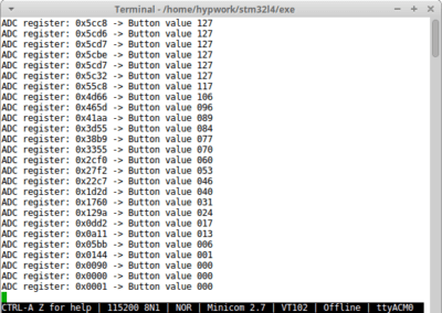 Application messages on serial port